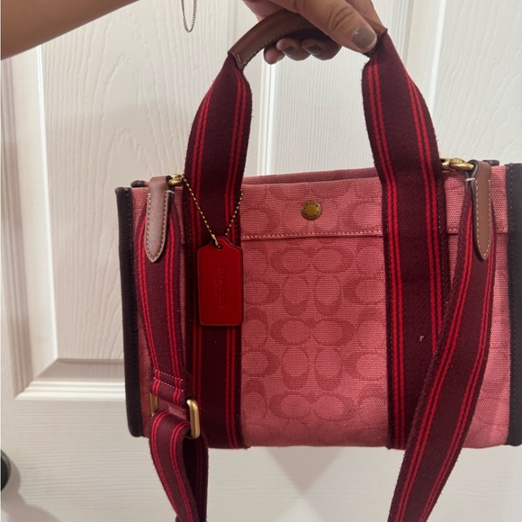 Coach Pink and Red Tote Bag - Picture 4 of 6